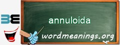 WordMeaning blackboard for annuloida